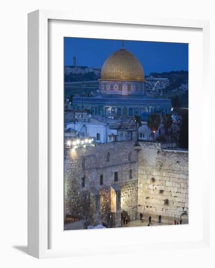 Israel, Jerusalem, Old City, Jewish Quarter of the Western Wall Plaza-Walter Bibikow-Framed Photographic Print