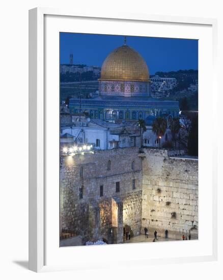 Israel, Jerusalem, Old City, Jewish Quarter of the Western Wall Plaza-Walter Bibikow-Framed Photographic Print