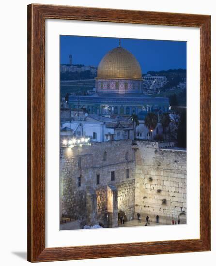 Israel, Jerusalem, Old City, Jewish Quarter of the Western Wall Plaza-Walter Bibikow-Framed Photographic Print