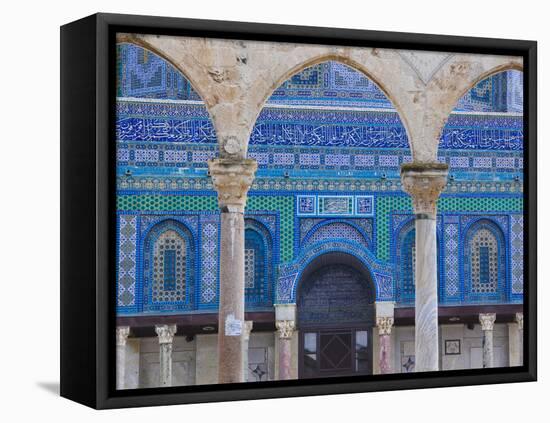 Israel, Jerusalem, Temple Mount, Dome of the Rock-Walter Bibikow-Framed Premier Image Canvas