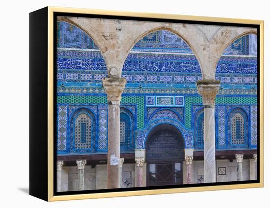 Israel, Jerusalem, Temple Mount, Dome of the Rock-Walter Bibikow-Framed Premier Image Canvas