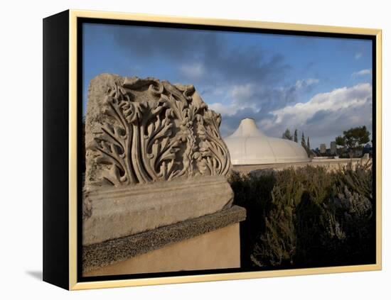 Israel Museum Sculpture and Exterior View of the Shrine of the Book, Jerusalem, Israel-Ellen Clark-Framed Premier Image Canvas