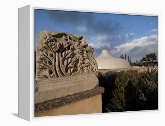 Israel Museum Sculpture and Exterior View of the Shrine of the Book, Jerusalem, Israel-Ellen Clark-Framed Premier Image Canvas