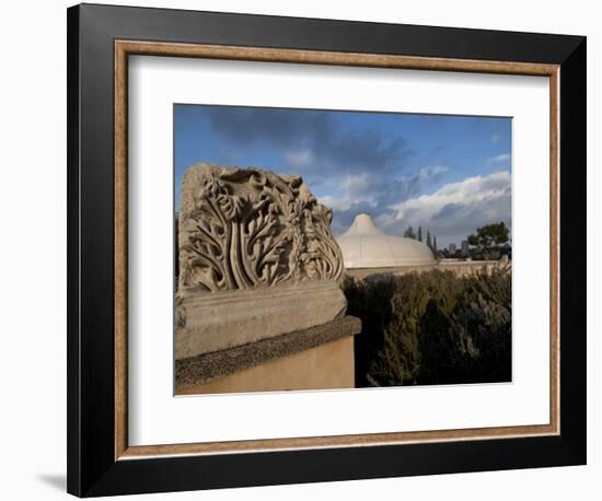 Israel Museum Sculpture and Exterior View of the Shrine of the Book, Jerusalem, Israel-Ellen Clark-Framed Photographic Print