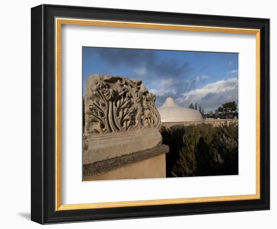 Israel Museum Sculpture and Exterior View of the Shrine of the Book, Jerusalem, Israel-Ellen Clark-Framed Photographic Print