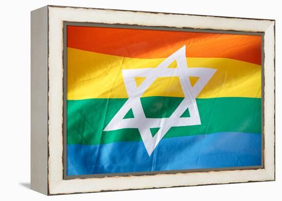 Israel Rainbow Flag-RDStockPhotos-Framed Premier Image Canvas