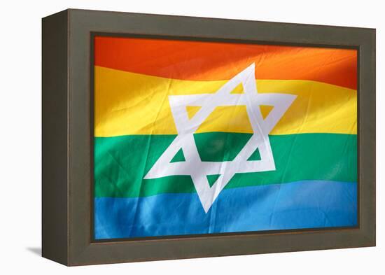 Israel Rainbow Flag-RDStockPhotos-Framed Premier Image Canvas