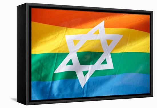 Israel Rainbow Flag-RDStockPhotos-Framed Premier Image Canvas