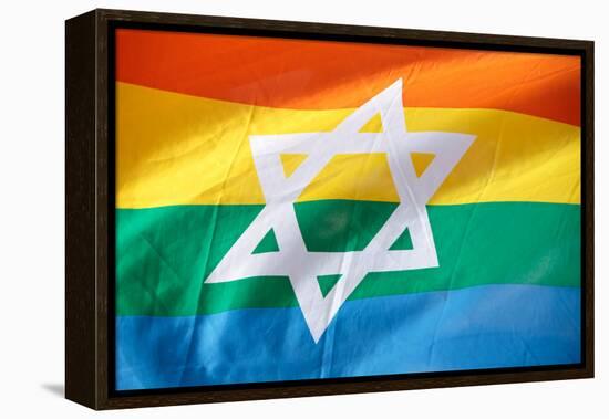 Israel Rainbow Flag-RDStockPhotos-Framed Premier Image Canvas