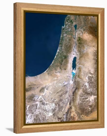 Israel, Satellite Image-PLANETOBSERVER-Framed Premier Image Canvas