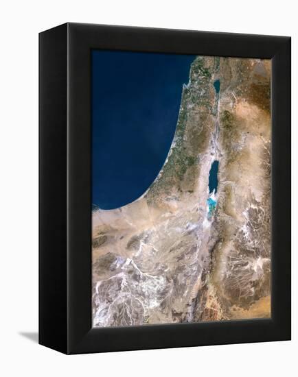 Israel, Satellite Image-PLANETOBSERVER-Framed Premier Image Canvas