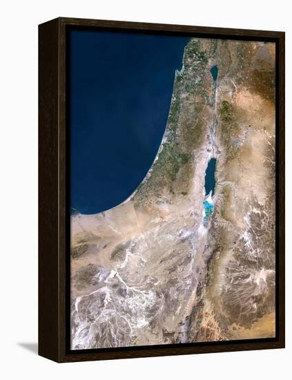 Israel, Satellite Image-PLANETOBSERVER-Framed Premier Image Canvas