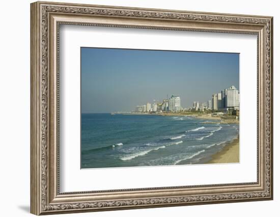 Israel, Tel Aviv, beach along the coastline-Michele Molinari-Framed Photographic Print