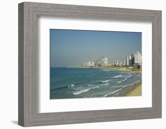 Israel, Tel Aviv, beach along the coastline-Michele Molinari-Framed Photographic Print