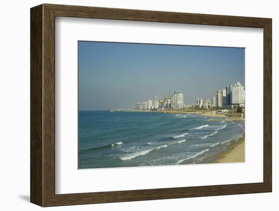 Israel, Tel Aviv, beach along the coastline-Michele Molinari-Framed Photographic Print