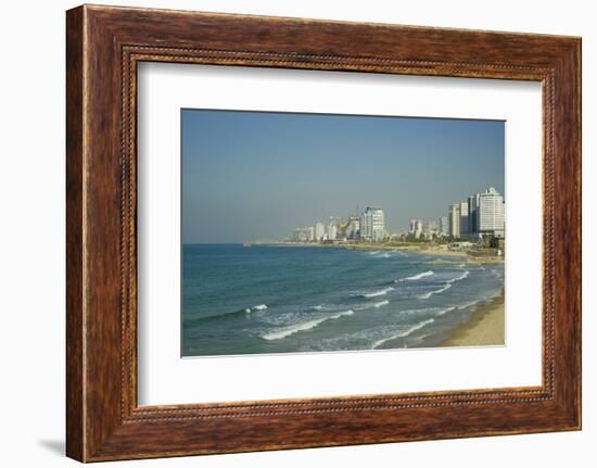 Israel, Tel Aviv, beach along the coastline-Michele Molinari-Framed Photographic Print