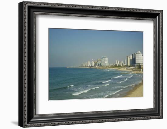 Israel, Tel Aviv, beach along the coastline-Michele Molinari-Framed Photographic Print