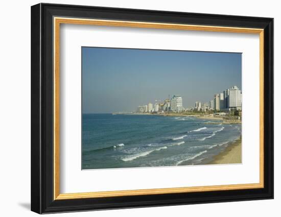 Israel, Tel Aviv, beach along the coastline-Michele Molinari-Framed Photographic Print