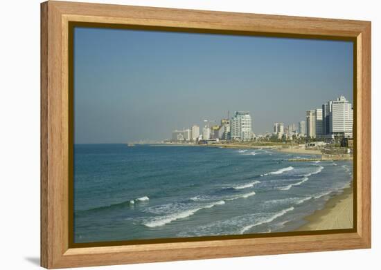 Israel, Tel Aviv, beach along the coastline-Michele Molinari-Framed Premier Image Canvas