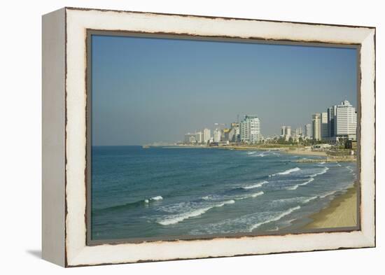 Israel, Tel Aviv, beach along the coastline-Michele Molinari-Framed Premier Image Canvas