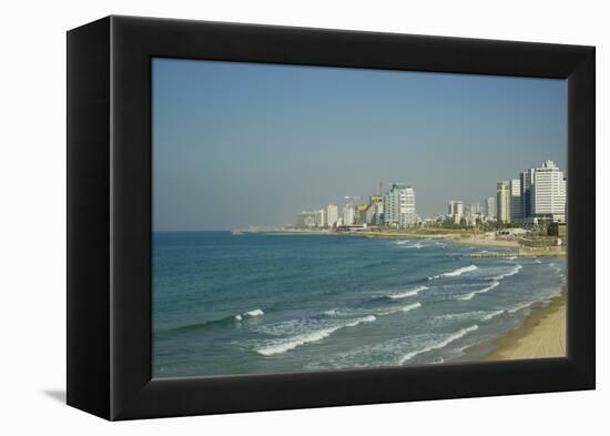 Israel, Tel Aviv, beach along the coastline-Michele Molinari-Framed Premier Image Canvas