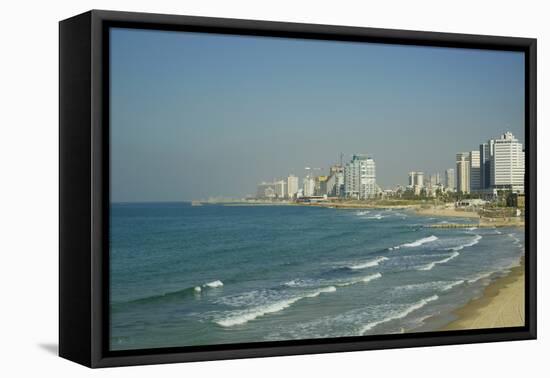 Israel, Tel Aviv, beach along the coastline-Michele Molinari-Framed Premier Image Canvas