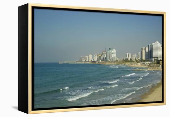 Israel, Tel Aviv, beach along the coastline-Michele Molinari-Framed Premier Image Canvas