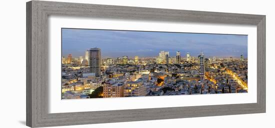 Israel, Tel Aviv, Elevated City View Towards the Commercial and Business Centre-Gavin Hellier-Framed Photographic Print