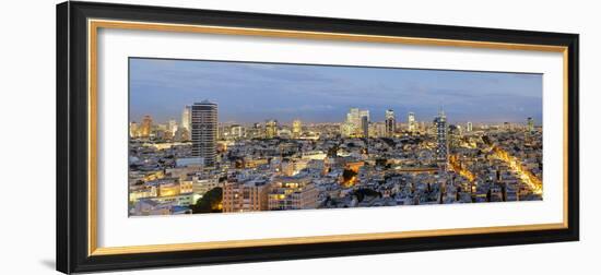 Israel, Tel Aviv, Elevated City View Towards the Commercial and Business Centre-Gavin Hellier-Framed Photographic Print