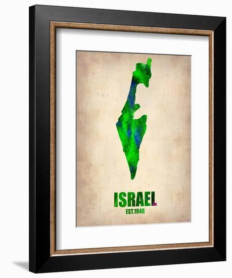 Israel Watercolor Map-NaxArt-Framed Art Print