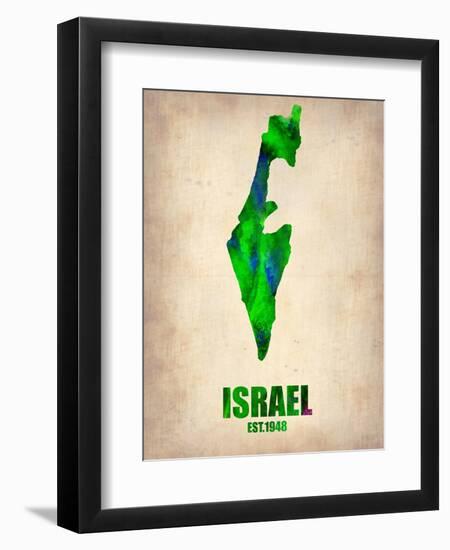 Israel Watercolor Map-NaxArt-Framed Art Print