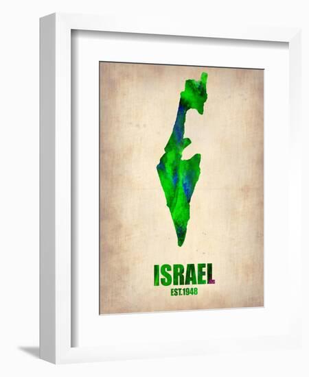 Israel Watercolor Map-NaxArt-Framed Art Print