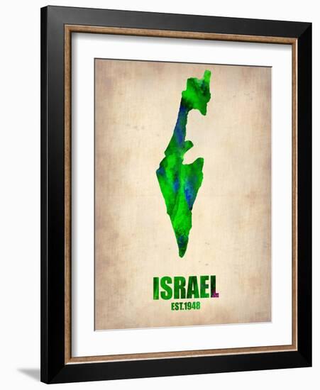 Israel Watercolor Map-NaxArt-Framed Art Print