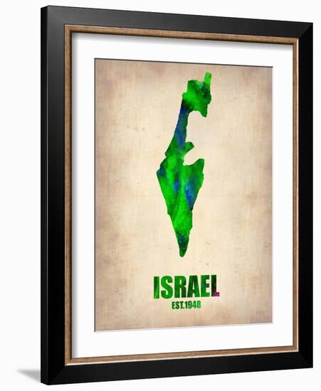 Israel Watercolor Map-NaxArt-Framed Art Print