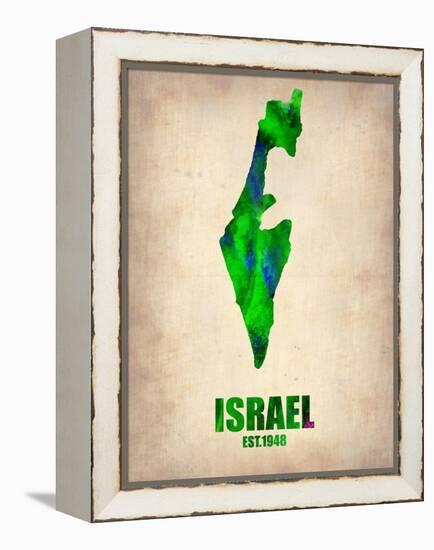 Israel Watercolor Map-NaxArt-Framed Stretched Canvas