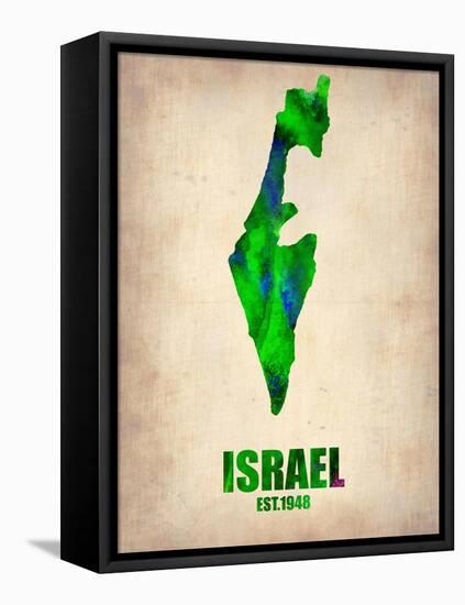 Israel Watercolor Map-NaxArt-Framed Stretched Canvas