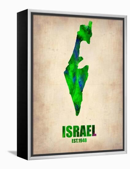 Israel Watercolor Map-NaxArt-Framed Stretched Canvas