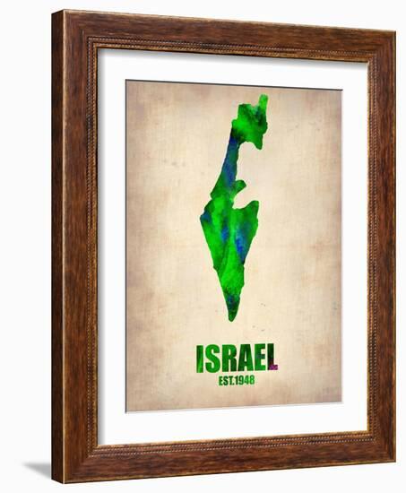 Israel Watercolor Map-NaxArt-Framed Art Print