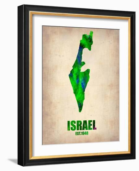 Israel Watercolor Map-NaxArt-Framed Art Print