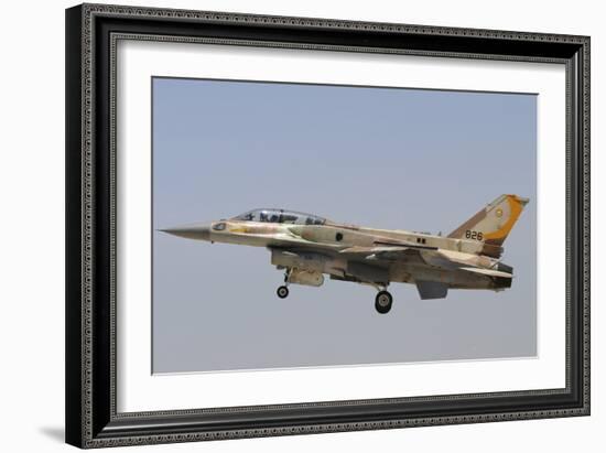 Israeli Air Force F-16I Sufa Prepares for Landing at Hatzerim Airbase, Israel-Stocktrek Images-Framed Photographic Print