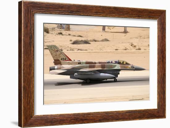 Israeli Air Force F-16I Sufa Taxiing before Take-Off from Ramon Air Base, Israel-Stocktrek Images-Framed Photographic Print