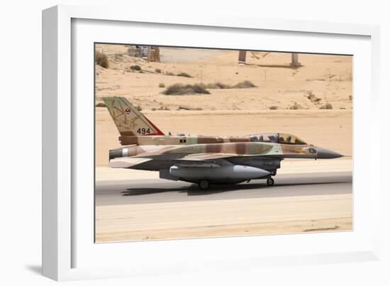 Israeli Air Force F-16I Sufa Taxiing before Take-Off from Ramon Air Base, Israel-Stocktrek Images-Framed Photographic Print