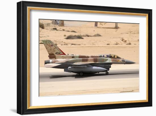 Israeli Air Force F-16I Sufa Taxiing before Take-Off from Ramon Air Base, Israel-Stocktrek Images-Framed Photographic Print