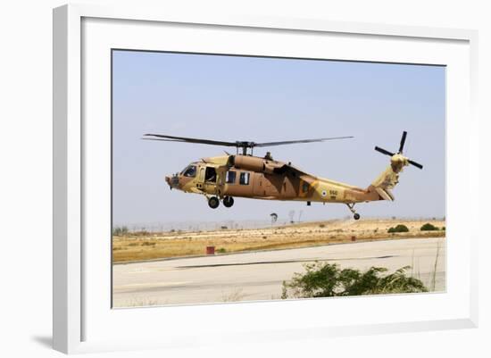 Israeli Air Force Uh-60 Yanshuf Helicopter Taking Off from Hatzerim Airbase, Israel-Stocktrek Images-Framed Photographic Print