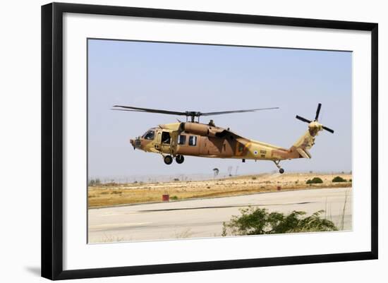 Israeli Air Force Uh-60 Yanshuf Helicopter Taking Off from Hatzerim Airbase, Israel-Stocktrek Images-Framed Photographic Print