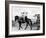 Israeli Children of Habad Sect, Frolic with Horse and Cart at Farm Village-Paul Schutzer-Framed Photographic Print