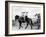 Israeli Children of Habad Sect, Frolic with Horse and Cart at Farm Village-Paul Schutzer-Framed Photographic Print