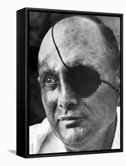 Israeli Defense Minister Moshe Dayan-Paul Schutzer-Framed Premier Image Canvas