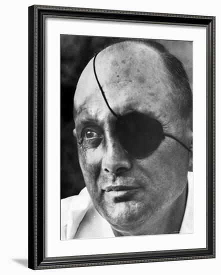 Israeli Defense Minister Moshe Dayan-Paul Schutzer-Framed Premium Photographic Print