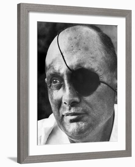 Israeli Defense Minister Moshe Dayan-Paul Schutzer-Framed Premium Photographic Print